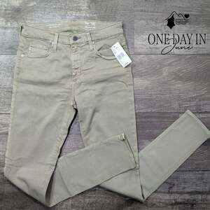 AG Adriano Goldschmied Farrah Skinny Ankle Jeans Sage Green NWT Size 2 (26)